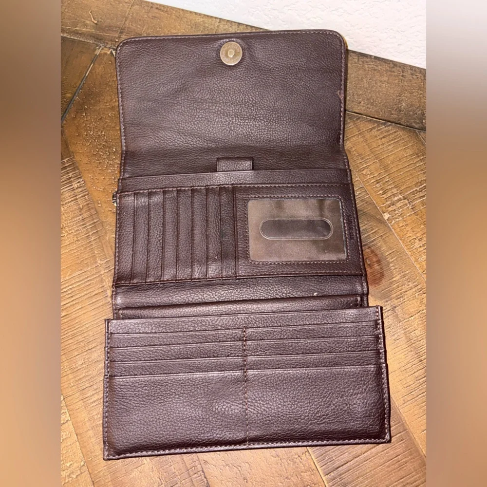 Ariat Tan and Brown Leather Wallet